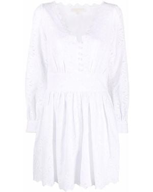 MICHAEL Michael Kors Broderie Anglaise Cotton Dress - White