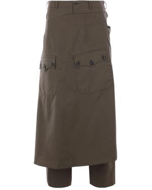 Comme des Garçons Wrap-Detail Pants - Brown