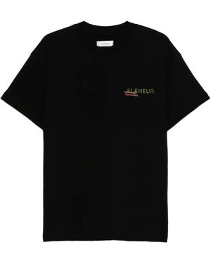 flâneur T-Shirt mit Lanterns of Love-Print - Schwarz