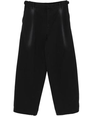 CROQUIS Loose Tapered Casual Trousers - Black