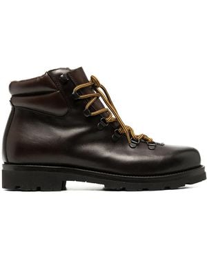 SCAROSSO Padded-Ankle Lace-Up Boots - Multicolour