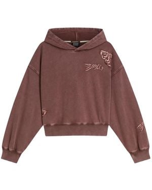 Scotch & Soda Embroidered Washed Hoodie - Brown