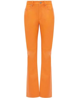JW Anderson Pantalon En Cuir À Coupe Évasée - Orange