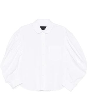 Simone Rocha Draped-Sleeve Shirt - White