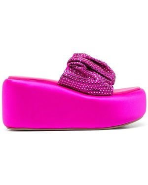 Le Silla Rhinestone-Embellished Sandals - Pink