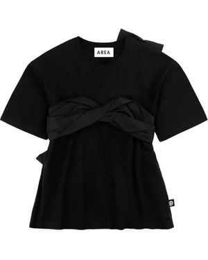 Area Taffeta-Knot T-Shirt - Black