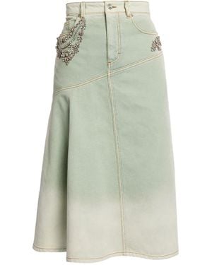 Erdem Gedrapeerde Midi-Rok - Groen