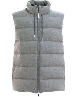 Montedoro Quilted High-Neck Gilet - Gray