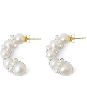 COMPLETEDWORKS Birds Of A Feather Pearl Earrings - White