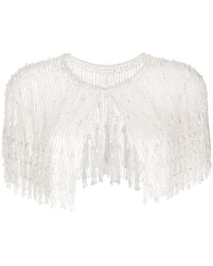 Jenny Packham Mantella Con Paillettes - Bianco