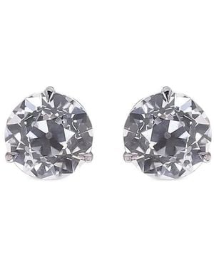 with love Pendientes Travel Con Diamantes De Laboratorio Y Apliques - Blanco