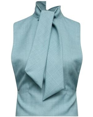 MM6 by Maison Margiela Wool Sleeveless Top - Blue