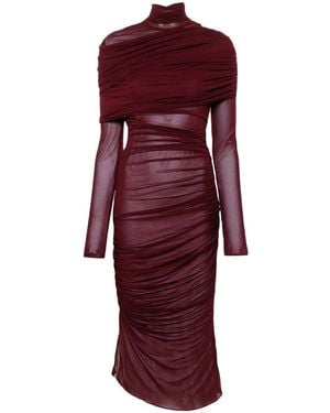 Mugler シャーリング ドレス - レッド
