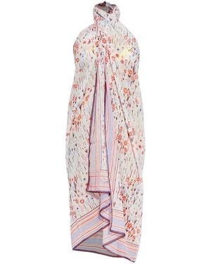 Lanvin Scarf With Floral Motif - Pink