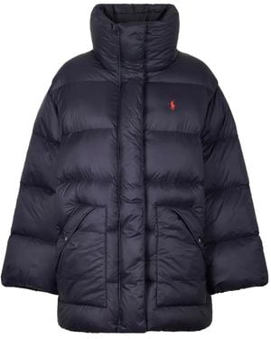 Polo Ralph Lauren Embroidered-Logo Padded Jacket - Blue