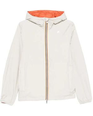 K-Way Jake Plus.2 Hooded Reversible Jacket - White