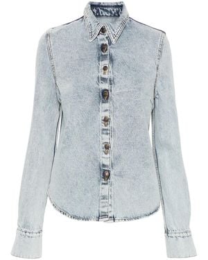 Magda Butrym Button-Up Denim Shirt - Blue