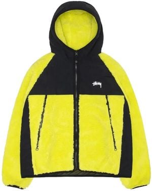 Stussy Sherpa Hooded Jacket - Yellow