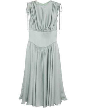 Amsale Hammered Satin Dress - Blue