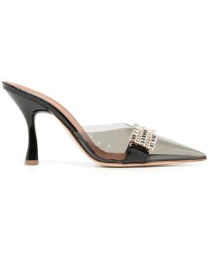 Malone Souliers Joelle 90Mm Leather Mules - Metallic