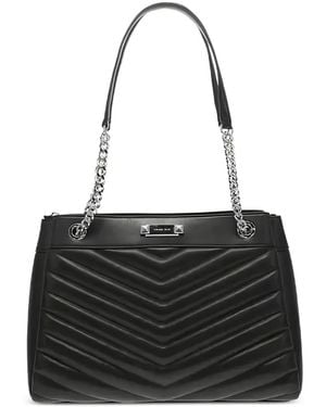 Michael Kors Medium Whitney Quilted Leather Tote Bag - Black