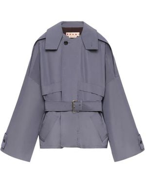 Marni Nylon Blouson With Belt - Purple