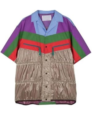 Kolor Panelled Zip Shirt - Grey