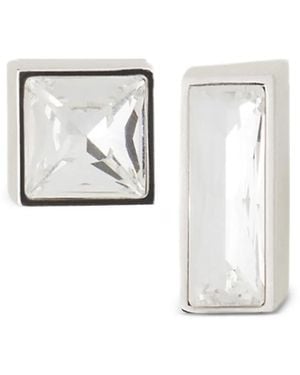 Lanvin Rectangle Stud Earrings - White
