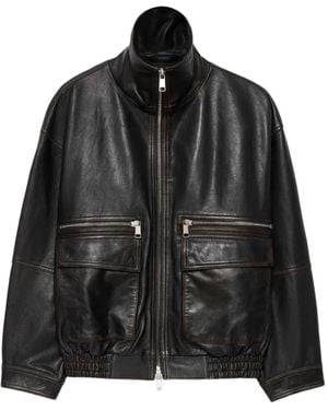 AllSaints Chaqueta Elisa De Cuero - Negro