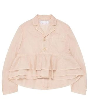 Comme des Garçons Ruffled-Tier Jacket - Natural