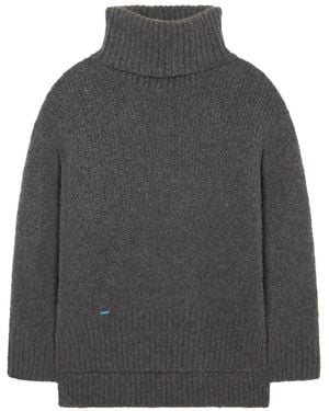 Alanui Roll-neck Cashmere-silk Blend Jumper - Grey