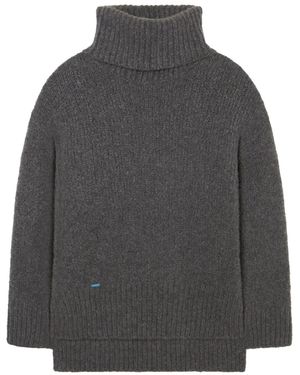 Alanui Roll-neck Cashmere-silk Blend Jumper - Grey