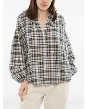 Woolrich Karierte Bluse - Grau