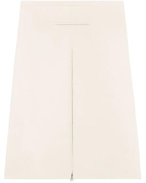 Courreges Gonna Midi Con Zip - Neutro