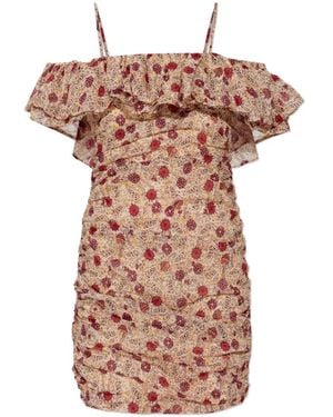 Isabel Marant Davilia Ruffled Floral-Print Mini Dress - Pink