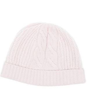 N.Peal Cashmere Cashmere Cable-Knit Beanie - Pink
