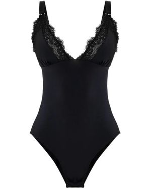 Heist The Bridget Lace-Trim Bodysuit - Black