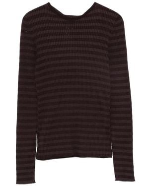 Twinset Striped Ribbed Jumper - Brown