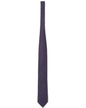 ZEGNA Patterned Silk Tie - Blue