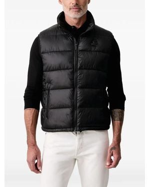 KARL LAGERFELD Logo-Patch Quilted Gilet - Black