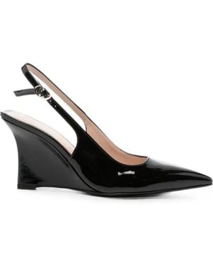Stuart Weitzman Vinnie Slingback Wedge Pumps - Black