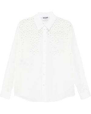 Moschino Broderie-Anglaise Shirt - White