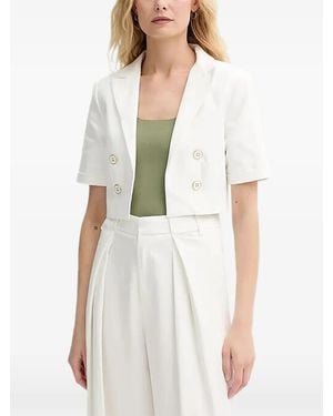 Morgan Tivif Short-Sleeve Blazer - White