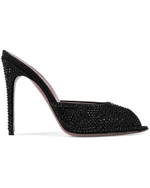 Paris Texas Mules À Ornements En Cristal Vera - Black
