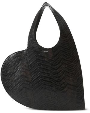 Coperni Sac Cabas Heart À Design Tressé - Black