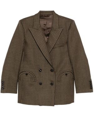 Blazé Milano Double-Breasted Blazer - Brown