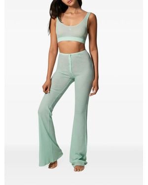 Kiki de Montparnasse Textured-Gaufré Knit Trousers - White