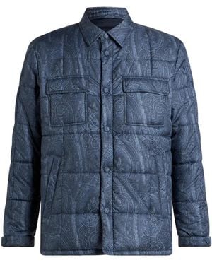 Etro Quilted Overshirt - Blue