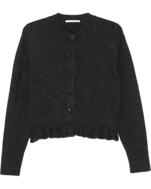 Cecilie Bahnsen Gerüschter Cardigan Mit Knöpfen - Schwarz