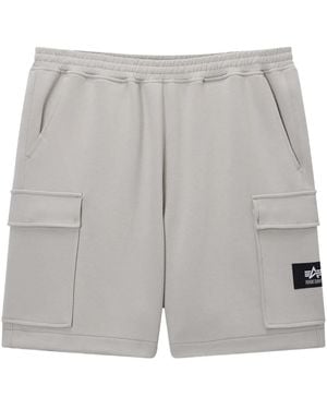 Izzue Logo-Appliqué Cargo Shorts - Grey